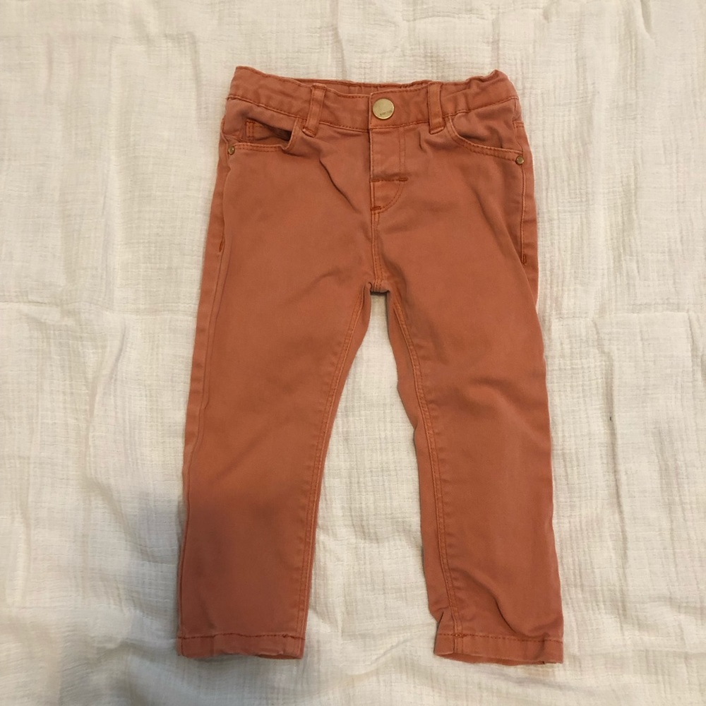 Zara Baby Girl Burnt Orange Jeans 12/18 months